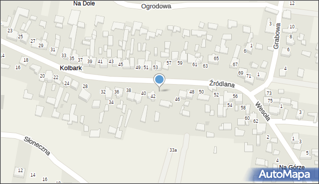 Kolbark, Źródlana, 44, mapa Kolbark