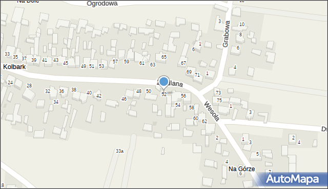 Kolbark, Źródlana, 52, mapa Kolbark