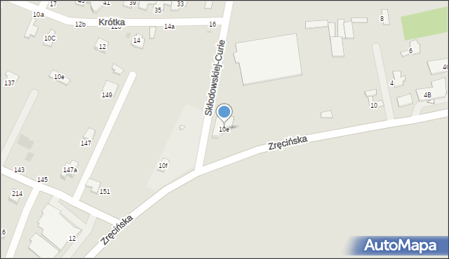 Krosno, Zręcińska, 10e, mapa Krosna