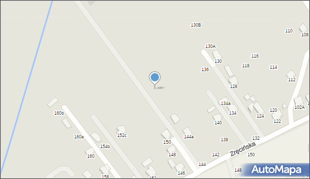 Krosno, Zręcińska, 144d, mapa Krosna