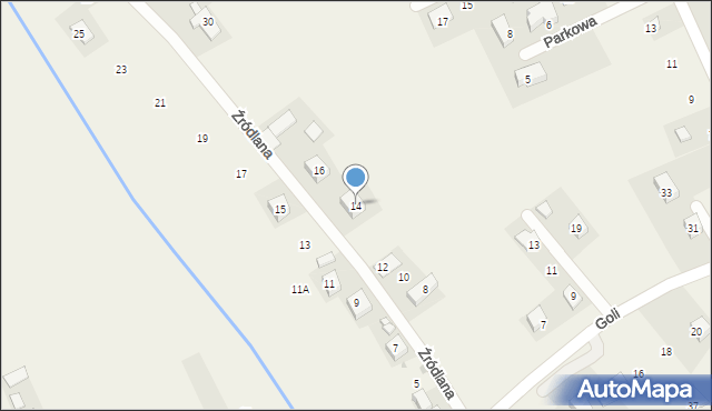 Łuczyce, Źródlana, 14, mapa Łuczyce