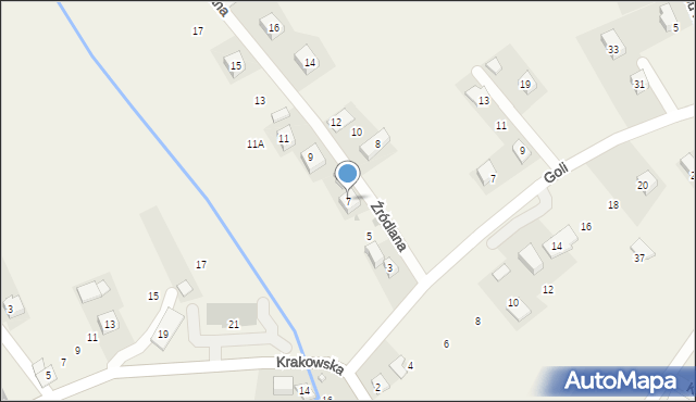 Łuczyce, Źródlana, 7, mapa Łuczyce