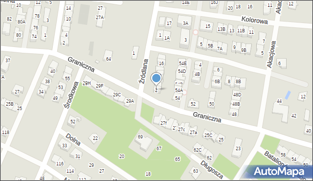 Marki, Źródlana, 2, mapa Marki