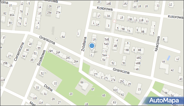 Marki, Źródlana, 4, mapa Marki