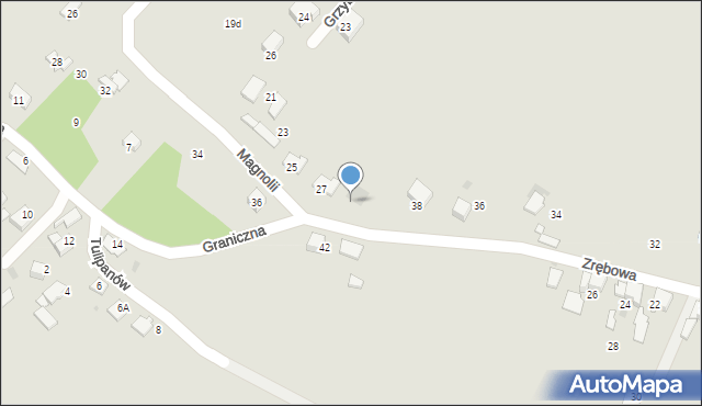 Mikołów, Zrębowa, 40, mapa Mikołów