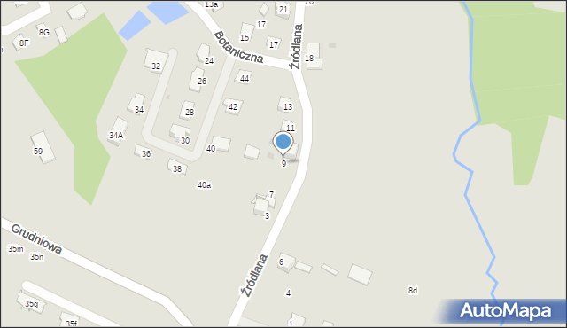 Mikołów, Źródlana, 9, mapa Mikołów