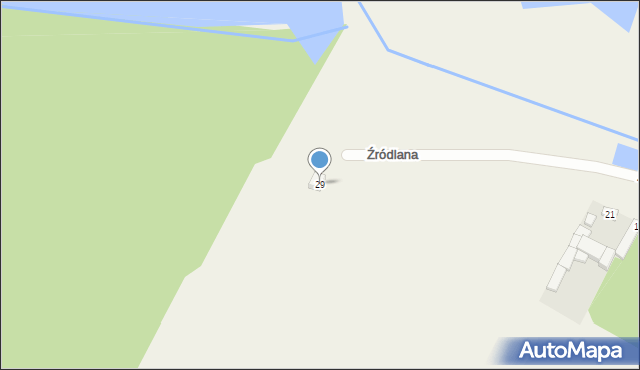 Mikorzyn, Źródlana, 29, mapa Mikorzyn