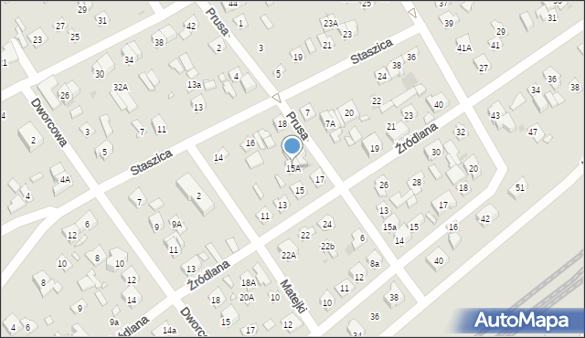 Nowy Dwór Mazowiecki, Źródlana, 15A, mapa Nowy Dwór Mazowiecki