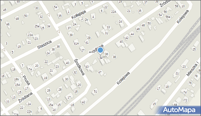 Nowy Dwór Mazowiecki, Źródlana, 34, mapa Nowy Dwór Mazowiecki