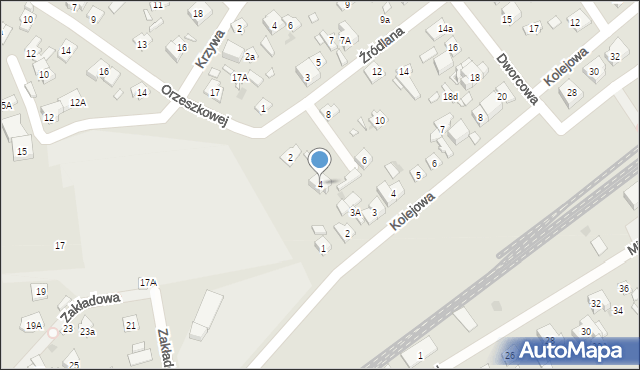 Nowy Dwór Mazowiecki, Źródlana, 4, mapa Nowy Dwór Mazowiecki