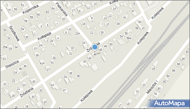 Nowy Dwór Mazowiecki, Źródlana, 44, mapa Nowy Dwór Mazowiecki