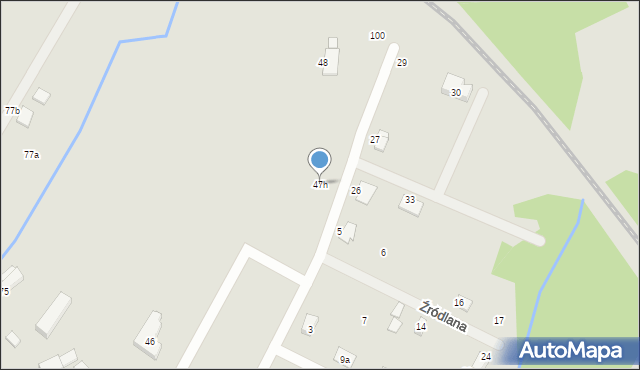 Olszyna, Źródlana, 47h, mapa Olszyna