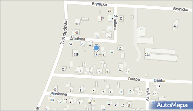 Piekary Śląskie, Źródlana, 6, mapa Piekary Śląskie