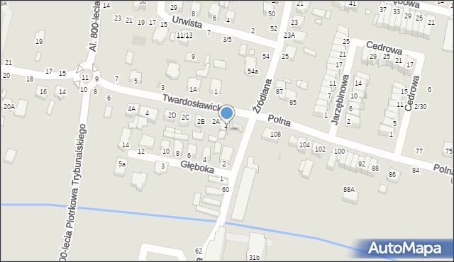 Piotrków Trybunalski, Źródlana, 56, mapa Piotrków Trybunalski