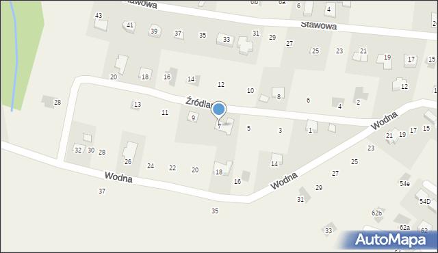 Pisarzowice, Źródlana, 7, mapa Pisarzowice