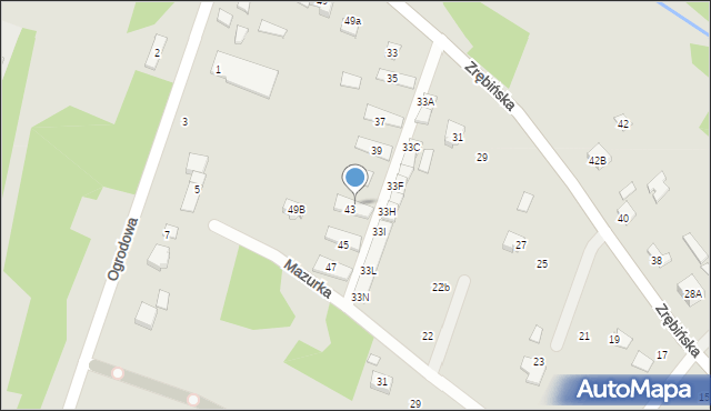 Połaniec, Zrębińska, 43/2, mapa Połaniec