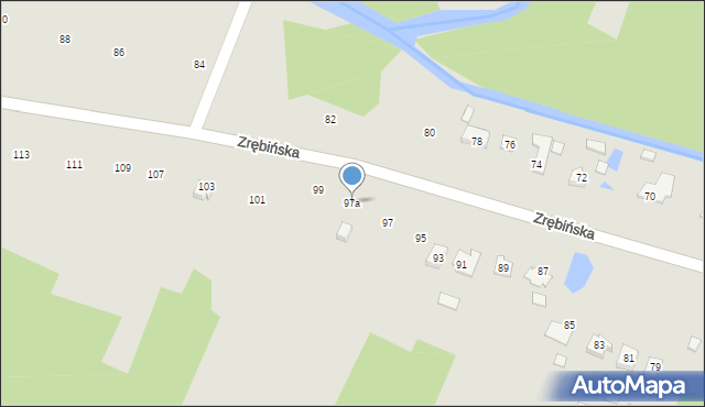 Połaniec, Zrębińska, 97a, mapa Połaniec