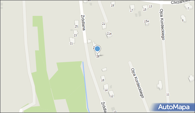 Przemyśl, Źródlana, 18, mapa Przemyśla