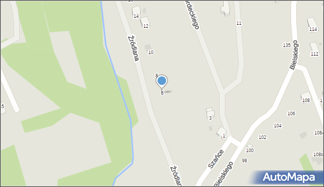 Przemyśl, Źródlana, 6, mapa Przemyśla