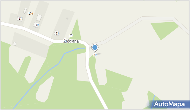 Rozkochów, Źródlana, 29, mapa Rozkochów