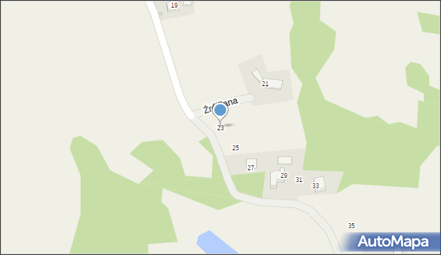 Rudno, Źródlana, 23, mapa Rudno