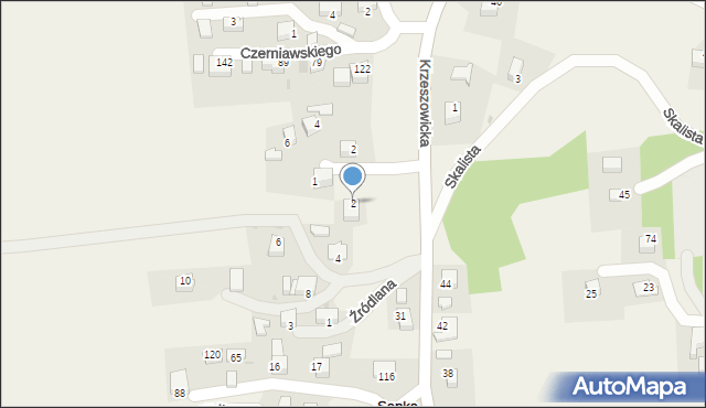 Sanka, Źródlana, 2, mapa Sanka