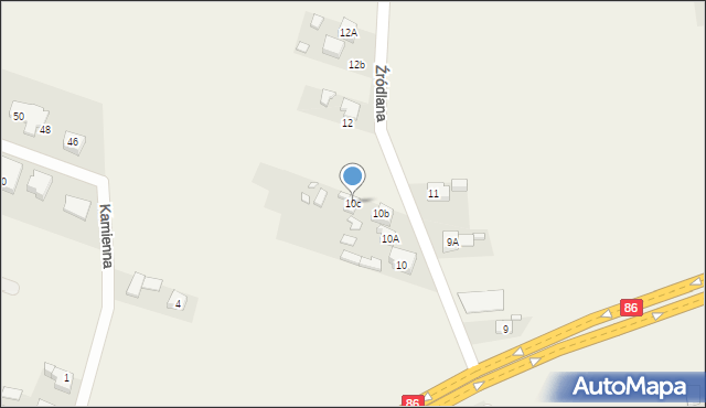 Sarnów, Źródlana, 10c, mapa Sarnów