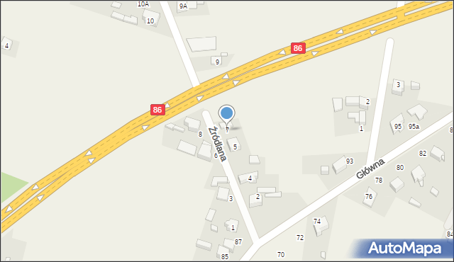 Sarnów, Źródlana, 7, mapa Sarnów