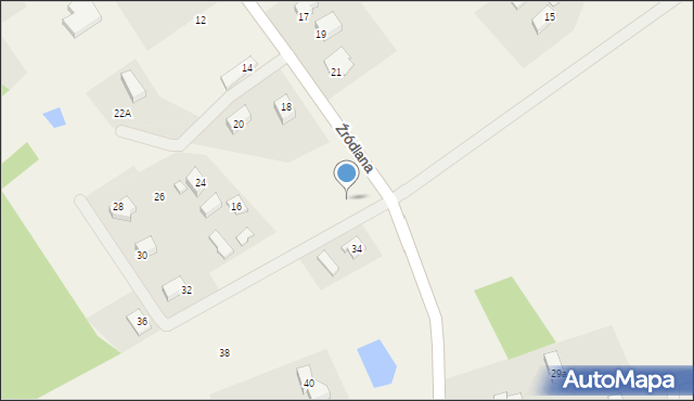 Sierakowice, Źródlana, 16a, mapa Sierakowice