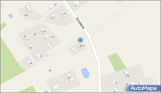 Sierakowice, Źródlana, 34, mapa Sierakowice