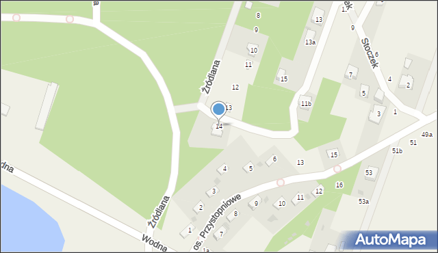 Smardzewice, Źródlana, 14, mapa Smardzewice