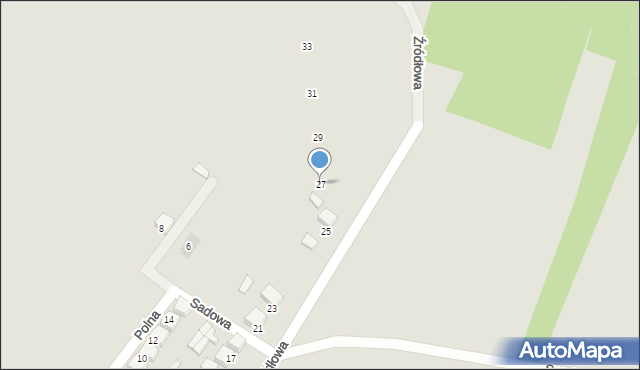 Sobków, Źródłowa, 27, mapa Sobków