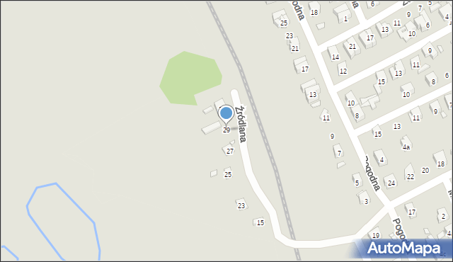 Starachowice, Źródlana, 29, mapa Starachowic