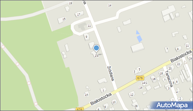 Supraśl, Źródlana, 1/4, mapa Supraśl