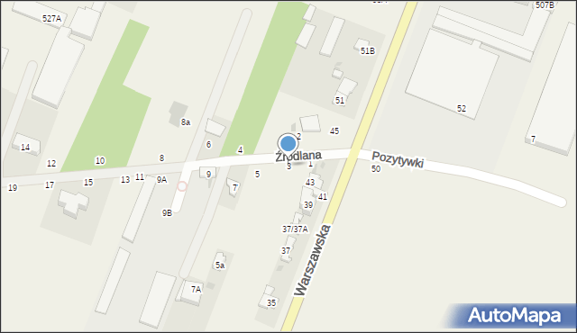 Święcice, Źródlana, 3, mapa Święcice