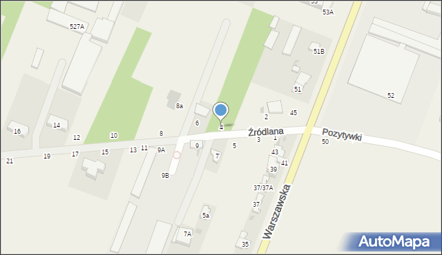 Święcice, Źródlana, 4, mapa Święcice