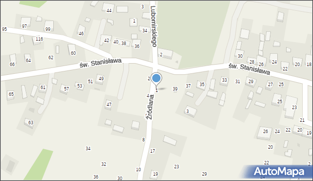 Szczepanów, Źródlana, 1, mapa Szczepanów