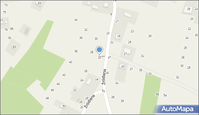 Szczepanów, Źródlana, 12, mapa Szczepanów