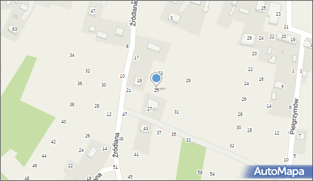 Szczepanów, Źródlana, 25, mapa Szczepanów