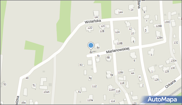 Tarnów, Źródlana, 6d, mapa Tarnów