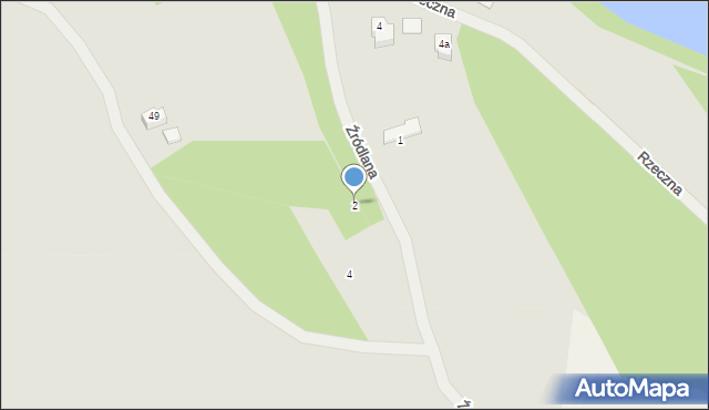 Tuczno, Źródlana, 2, mapa Tuczno