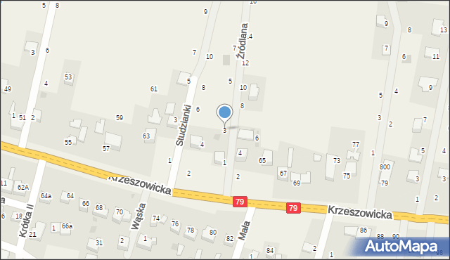 Wola Filipowska, Źródlana, 3, mapa Wola Filipowska