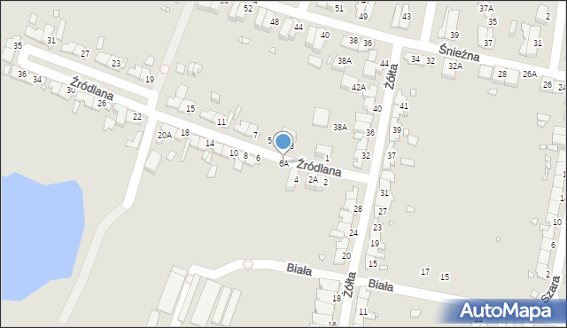 Wrocław, Źródlana, 6A, mapa Wrocławia