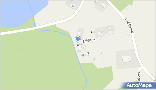 Zbiczno, Źródlana, 14, mapa Zbiczno