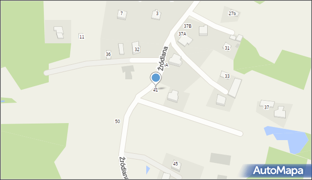 Zbychowo, Źródlana, 41, mapa Zbychowo