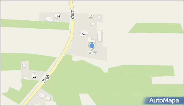 Zrąb, Zrąb, 13a, mapa Zrąb