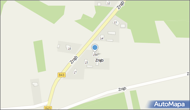 Zrąb, Zrąb, 15A, mapa Zrąb