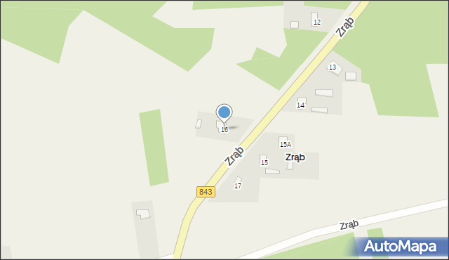 Zrąb, Zrąb, 16, mapa Zrąb
