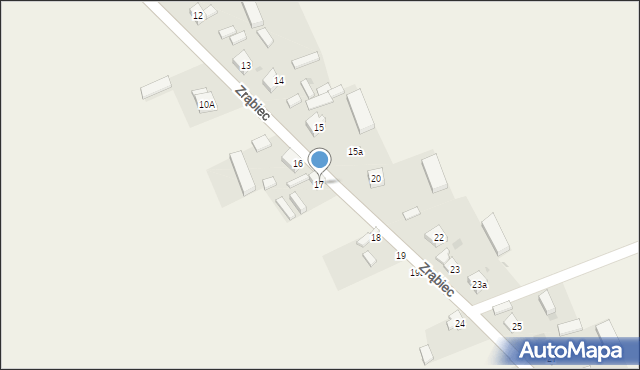 Zrąbiec, Zrąbiec, 17, mapa Zrąbiec