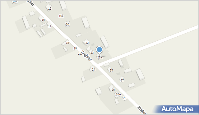 Zrąbiec, Zrąbiec, 23a, mapa Zrąbiec